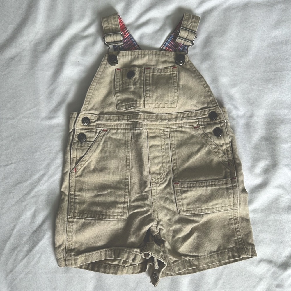 Janie and Jack Khaki Overall Shorts